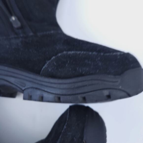 Sorel Waterfall Black Suede Leather Winter Boots Women Sz 7, Thinsulate - Picture 8 of 8